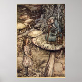 Alice & de Rups door Arthur Rackham Poster (Voorkant)