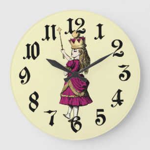 Alice de Vintage Wonderland Grote Klok