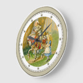 Alice & de Witte Knight door het Kijkende Glass Grote Klok (Hoek)