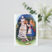 Alice & de Witte Koningin Briefkaart (Staand voorkant)