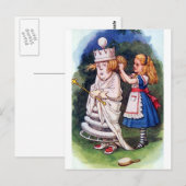 Alice & de Witte Koningin Briefkaart (Voorkant / Achterkant)