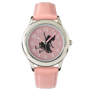 Alice die de konijnenhol omlaag gooit horloge