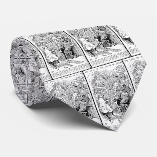 Alice die het konijnenhol omlaag gooit stropdas (Opgerold)