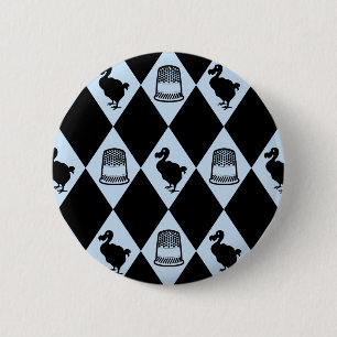 Alice Dodo en Duimpatroon Ronde Button 5,7 Cm