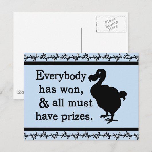 Alice Dodo Iedereen heeft gewonnen Briefkaart (Voorkant / Achterkant)