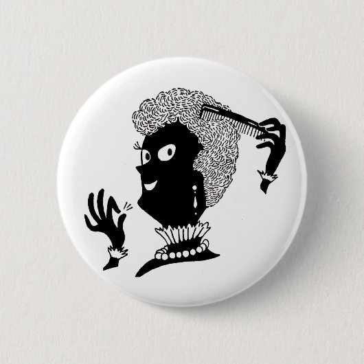 Alice doet haar 'do ronde button 5,7 cm (Voorkant)