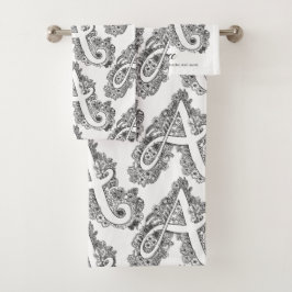 Alice doodle art letter Een naam die handdoeken be