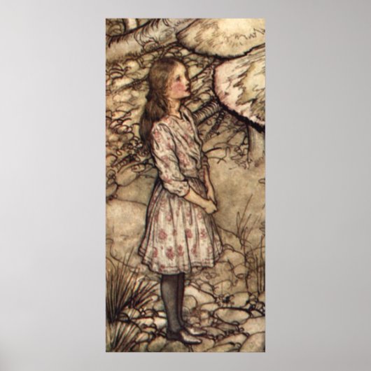 Alice door Arthur Rackham Poster (Voorkant)