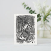 Alice Door Het Kijken Glas - De Jabberwocky Briefkaart (Staand voorkant)