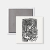 Alice Door Het Kijken Glas - De Jabberwocky Magneet (Voorkant / Achterkant)