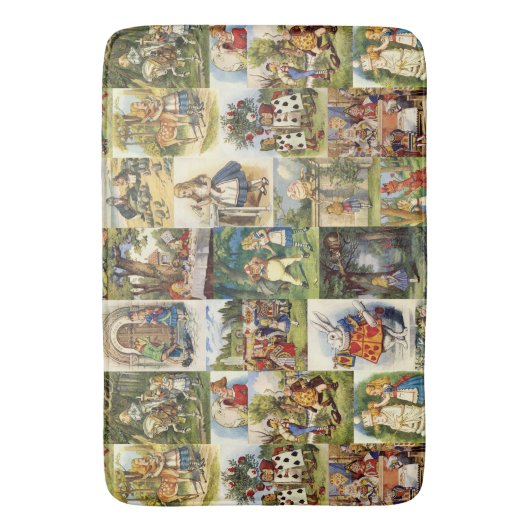 Alice door het kijkende glazen badmatt badmat (Voorkant Verticaal)