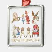 Alice door het kijkglas metalen ornament (Links)