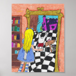 Alice door het kijkglazen poster