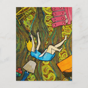Alice Down the Rabbit Hole - Briefkaart