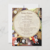 Alice Down the Rabbit Hole Vrijgezellenfeest Kaart (Achterkant)