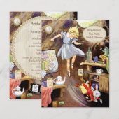 Alice Down the Rabbit Hole Vrijgezellenfeest Kaart (Voorkant / Achterkant)