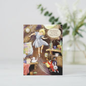 Alice Down the Rabbit Hole Wonderland Baby shower Kaart (Staand voorkant)