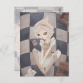 Alice Down the Rabbit Hole wonderland briefkaart (Voorkant / Achterkant)