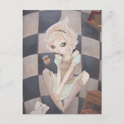 Alice Down the Rabbit Hole wonderland briefkaart (Voorkant)