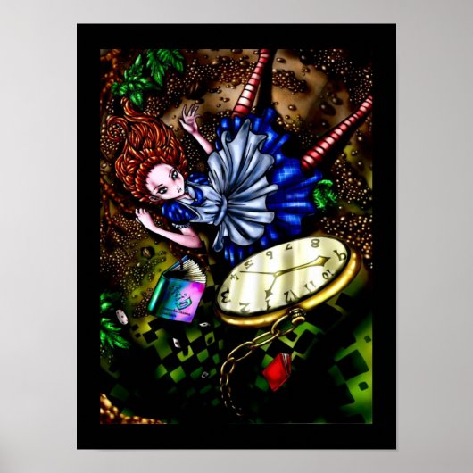 Alice Down the Rabbit Poster (Voorkant)
