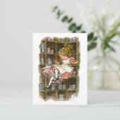 Alice drijft door het konijnenhol briefkaart (Staand voorkant)