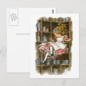 Alice drijft door het konijnenhol briefkaart (Voorkant / Achterkant)