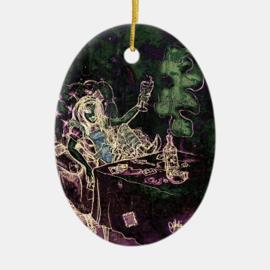 Alice Drink Absinthe Now Keramisch Ornament (Voorkant)