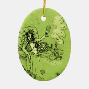 Alice Drink Absinthe Now Keramisch Ornament