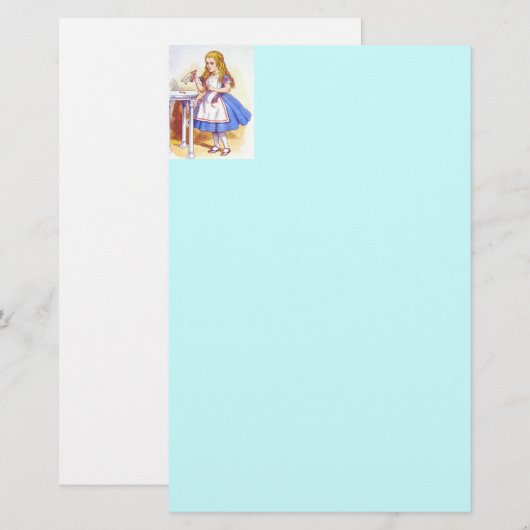Alice Drink Kleur Briefpapier (Voorkant / Achterkant)