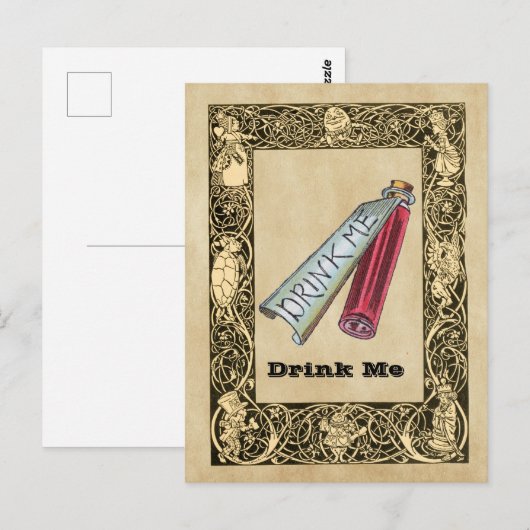 Alice - Drink me 1865 Briefkaart (Voorkant / Achterkant)