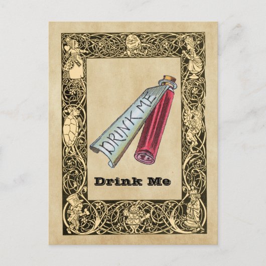 Alice - Drink me 1865 Briefkaart (Voorkant)
