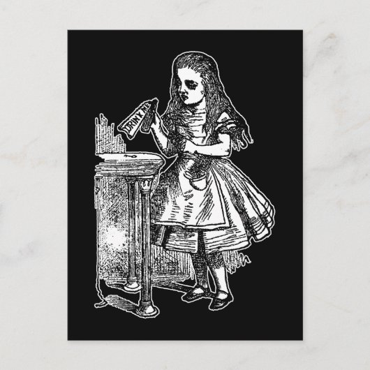  Alice Drink me Briefkaart (Voorkant)