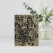 Alice Drink me Collage Briefkaart (Staand voorkant)