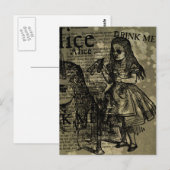 Alice Drink me Collage Briefkaart (Voorkant / Achterkant)