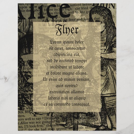 Alice Drink me Collage Flyer (Voorkant)