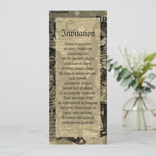 Alice Drink me Collage Kaart (Staand voorkant)