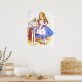 Alice Drinkt Volle Kleur Poster (Keuken)
