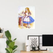 Alice Drinkt Volle Kleur Poster (Thuiskantoor)