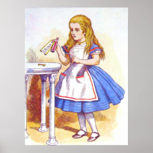 Alice Drinkt Volle Kleur Poster
