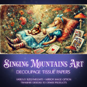 Alice Dromen in Wonderland Decoupage Tissuepapier