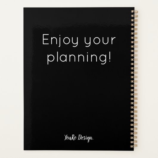 Alice. Elegant personaliseert Yoga Planner (Achterkant)