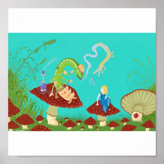 Alice en Caterpijler Poster (Voorkant)