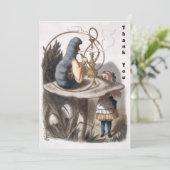 ALICE en Caterpillar - Avonturen in Wonderland Bedankkaart (Staand voorkant)