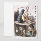 ALICE en Caterpillar - Avonturen in Wonderland Bedankkaart (Voorkant / Achterkant)