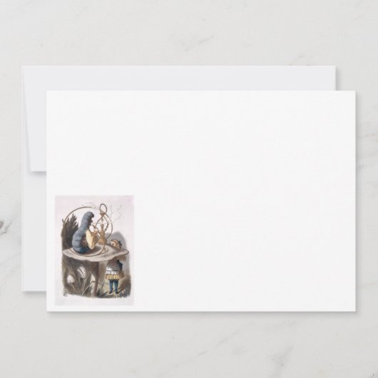 ALICE en Caterpillar - Avonturen in Wonderland Notitiekaartje (Voorkant)