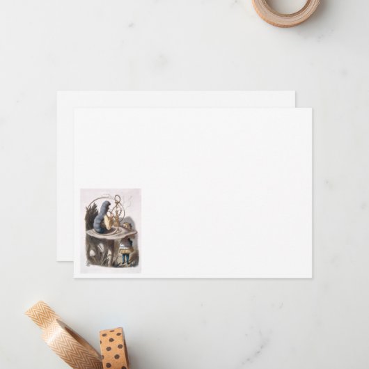 ALICE en Caterpillar - Avonturen in Wonderland Notitiekaartje (Voorkant / Achterkant in situ)