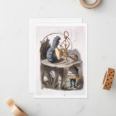 ALICE en Caterpillar - Avonturen in Wonderland Notitiekaartje (Voorkant / Achterkant in situ)