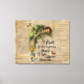 Alice en Cheshire Cat Quote Dictionary Art Canvas Afdruk (Voorkant)