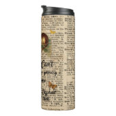 Alice en Cheshire Cat Quote Dictionary Art Thermosbeker (Geroteerd rechts)