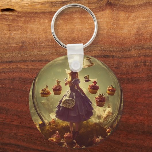 Alice en Cupcakes Fantasy Sleutelhanger (Voorkant)